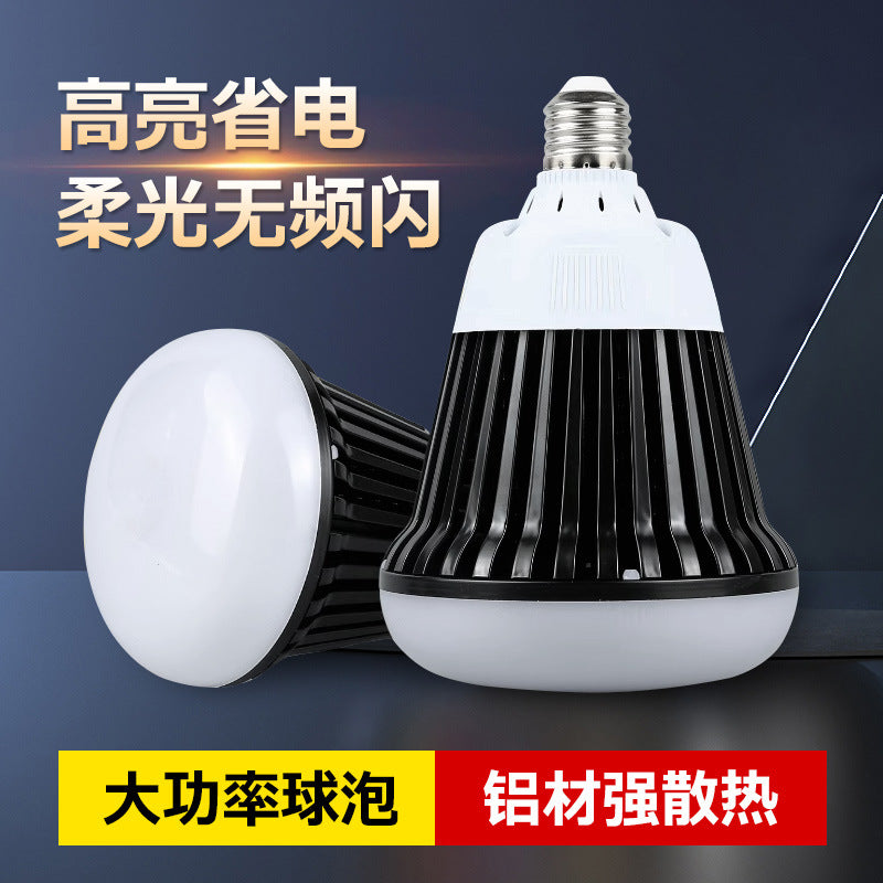 LED high power light bulb gold pier pier black aluminum fin ball bulb factory warehouse permanent lighting e27 screw light bulb