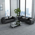 Genuine leather office sofa - ideal for billiard rooms, business casual settings, modern office spaces, company reception areas, and meeting/consultation zones