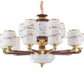 New chinoiserie duplex large chandelier all copper solid wood house living room lamp new arrival chinese style restaurant lamp