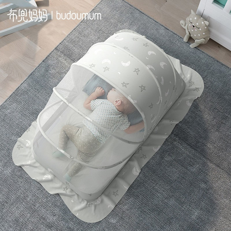 Baby mosquito net canopy - full coverage, foldable, universal fit for cribs