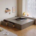 Small apartment box bed, large capacity with drawer storage, double floor-standing low bed, bay window tatami flip-top storage bed