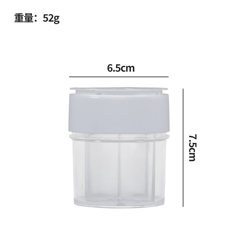 Four-in-one seasoning bottle kitchen sealed transparent flip-top multi-compartment for home seasoning jar portable outdoor barbecue storage box
