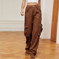 European and american cross-border european and american independent station  new american retro elastic waist denim overalls casual pants for women