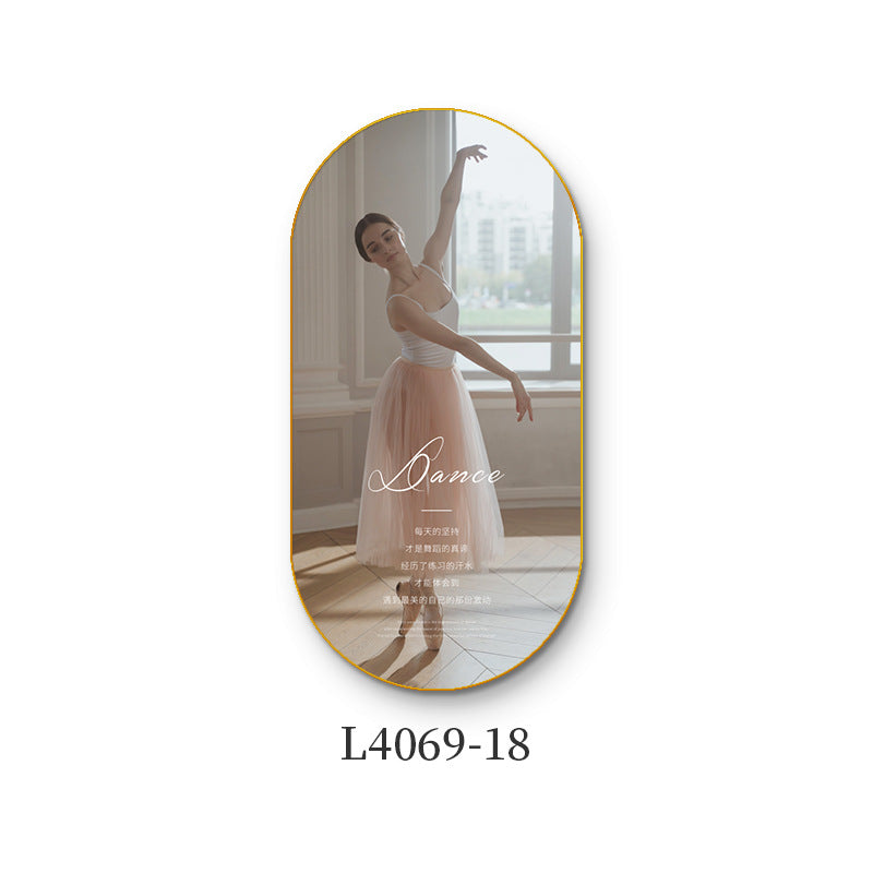Ballet class wall decoration dance studio girls inspirational slogans poster hanging art school mural