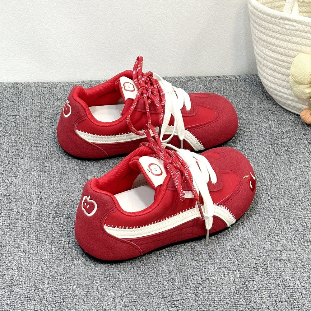 Red apple shoes women's 2026 new retro sports spring breathable casual thin sole ballet beautiful german training shoes