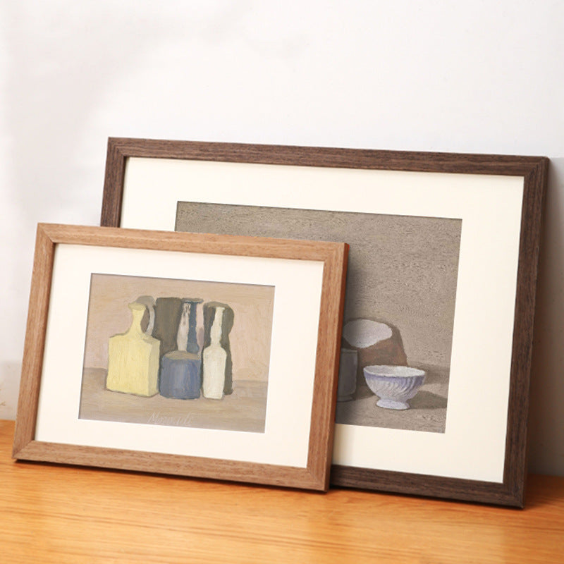 Solid wood picture frame hanging on the wall Large photo frame mounted a4 paper sketch watercolor eight 4k8k open 16 inches 12 Support any size