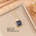 【titanium steel】cross-border hot seller: minimalist square necklace for women - niche, lightweight luxury, versatile, elegant clavicle chain jewelry