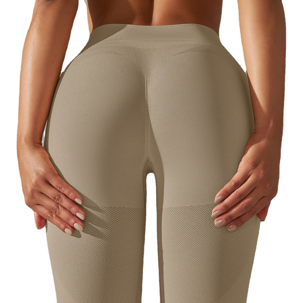 New arrivalhigh waist hip lifting tummy control tights seamless yoga wear breathable sweat-absorbent running sports fitness pants peach pants