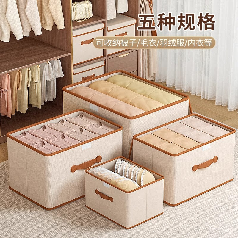 Oxford cloth flip cover dustproof folding fabric storage box clothing storage box wardrobe clothing sorting box storage storage