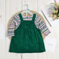 Export original single baby dressspring & fall suit dress style baby suspender skirt + pure cottont suit