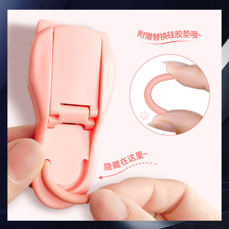 New arrival cute cat claw eyelash curler wholesale portable cute curling eyelash artifact without eyelid clip cross-border exclusive supply
