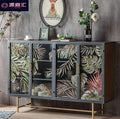 American enamel painted glass door storage cabinet shoe cabinet for home restaurantaccessible luxury entrance cabinet iron storage sideboard