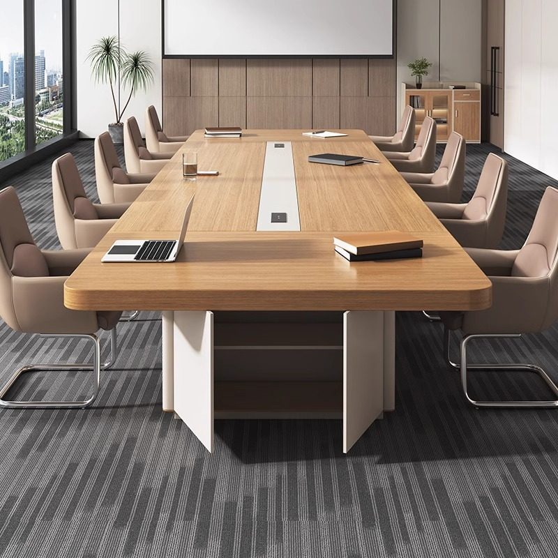 Saint li large conference table office negotiation reception table and chair combination painted conference table long table casual modern