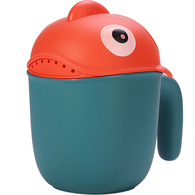 Baby shampoo rinser shark cup - the ultimate bathing and hair washing tool for infants and toddlers! perfect for shampoo, bath, and bottom washing. includes a water ladle for easy scooping