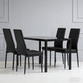 Export tempered glass dining table cross-border complete dining table and chair set casual cafe restaurant table and chair combination set