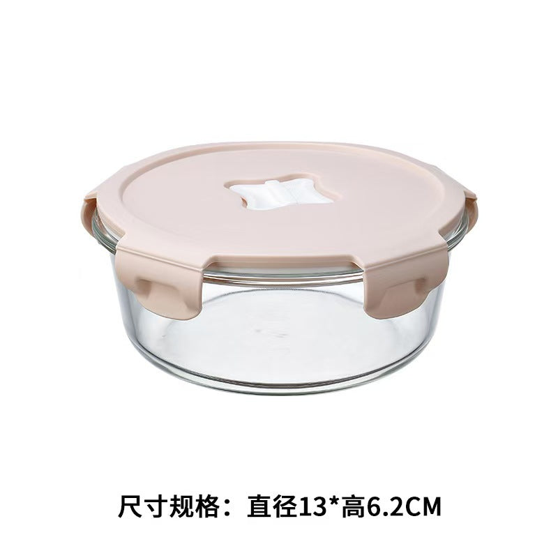 Glass lunch box microwave heating bento separation high value fresh-keeping box wholesale student office workers large capacity bento