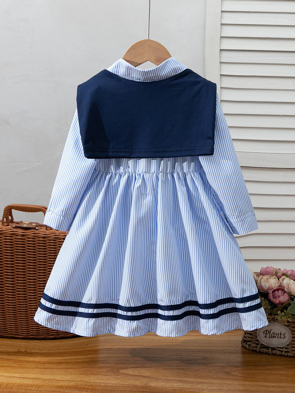 autumn new arrival: cross-border children's collared shirt dress for girls, casual shawl two-piece set