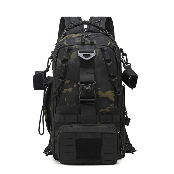 Tactical outdoor hiking bag camouflage multi-plug expansion sports backpack camping hiking cycling fishing backpack