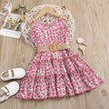 new summer collection: girls' floral sundress - perfect for beach vacations! cross-border exclusive