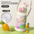 Kids' 316 stainless steel insulated tumbler - stylish straw cup, keeps drinks cold, portable & drop-proof, cartoon design for students