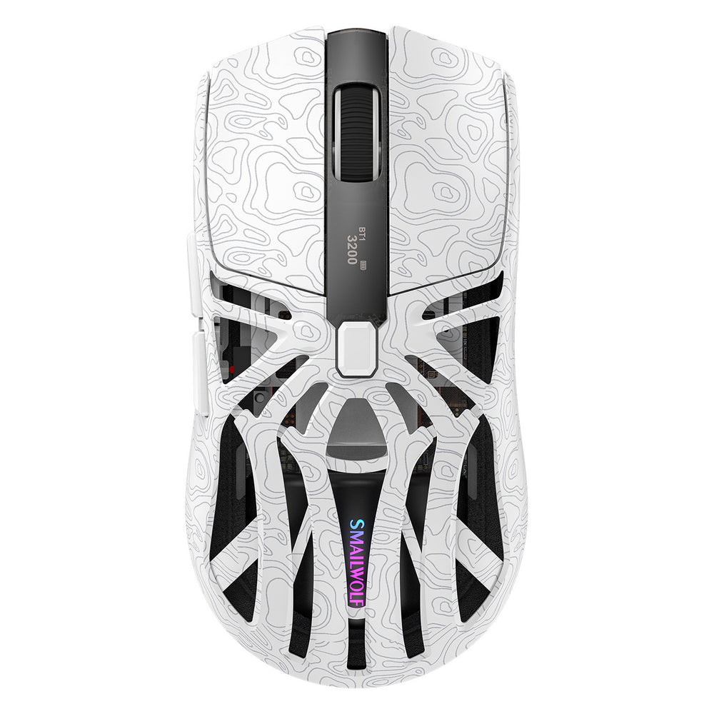 Smilang m8 spider tri-mode wireless bluetooth mouse - gaming paw3311 with screen display, charging dock, and usb