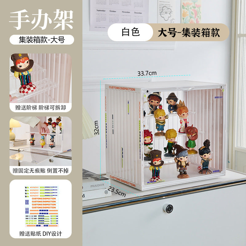 Blind box storage display stand POP MART display box figure popmart container cabinet box PET material