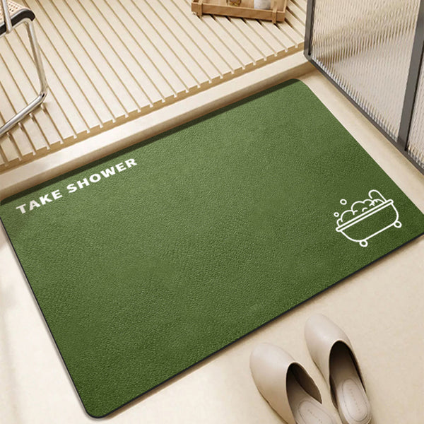 Cross-border simple bathroom floor mat Soft diatom mud Green floor mat Water absorption Quick drying Non-slip toilet Door