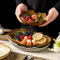Stylishretro bowl restaurant hotel for homespecial shaped dessert bowl pastry rice bowl fruit salad dried fruit ceramic bowl