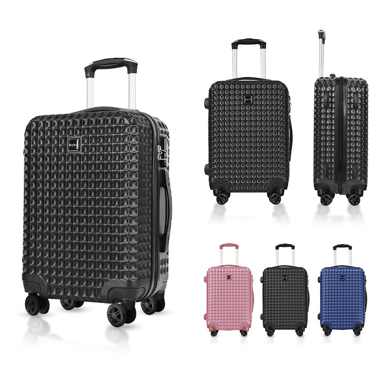 Cross-border dedicated ABS tie rod suitcase for business travel, strong and wear-resistant suitcase, boarding password box wholesale