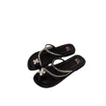 Popular ins outing small cool slippers fairy 2024new arrivalsummer beach rhinestone toe clip toe slippers outwear