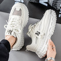 Tire bottom men's shoes winterfashionable brand easiest for matchcasual sneakers running non-slipthick solehidden heelxiaobai daddy shoes