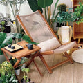 Outdoor garden leisure lounge set - nordic style patio wicker table and two chairs - outdoor lazy lounger