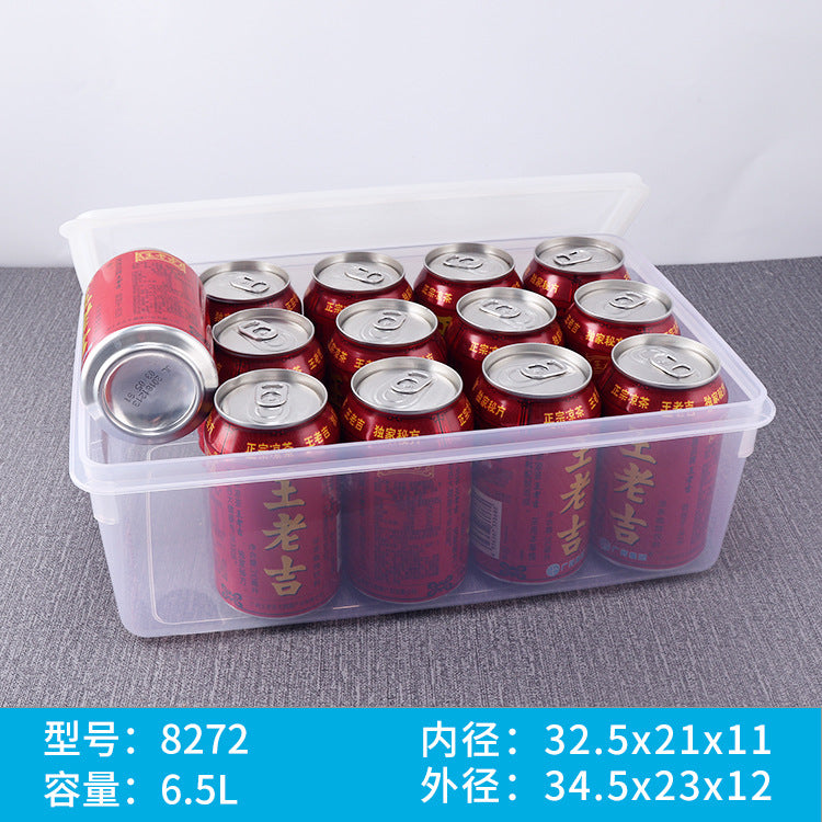 Fat cat thickened fresh-keeping box deepened food grade PP plastic refrigerator freezer box large capacity heightened storage box wholesale