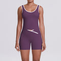 Cross high waist sports suit for women, tight-fitting, nude, contrast color, backless yoga clothes, outdoor running, quick-drying fitness suit