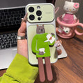 Coffee maker cat foldable stand compatible with apple 17 pro max phone case - "fish catching cat" iphone 16 soft case