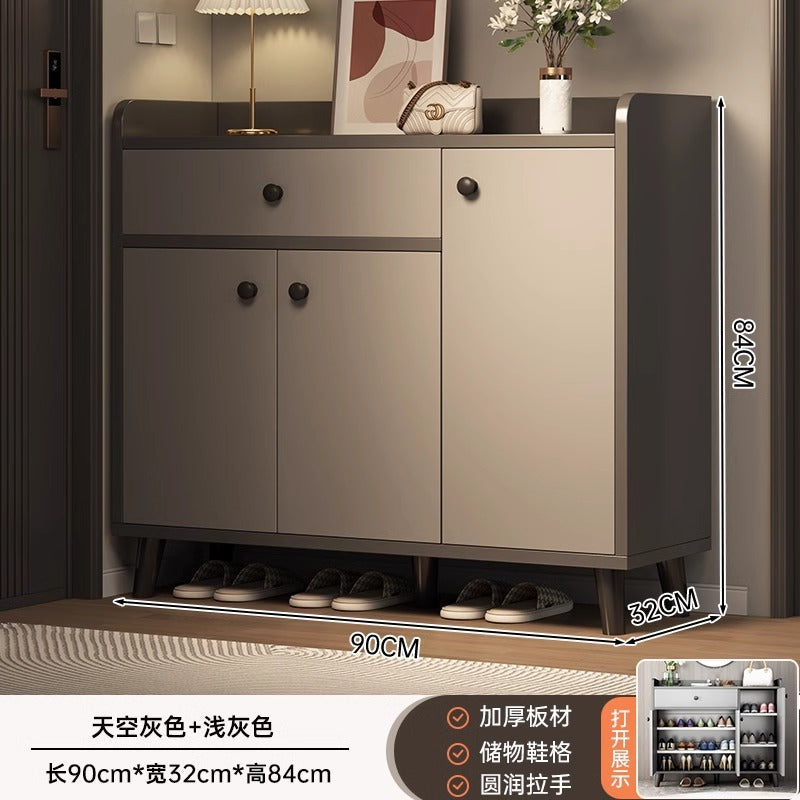Shoe cabinet household door 2025 new indoor porch cabinet integrated locker solid wood legs multi-layer shoe rack
