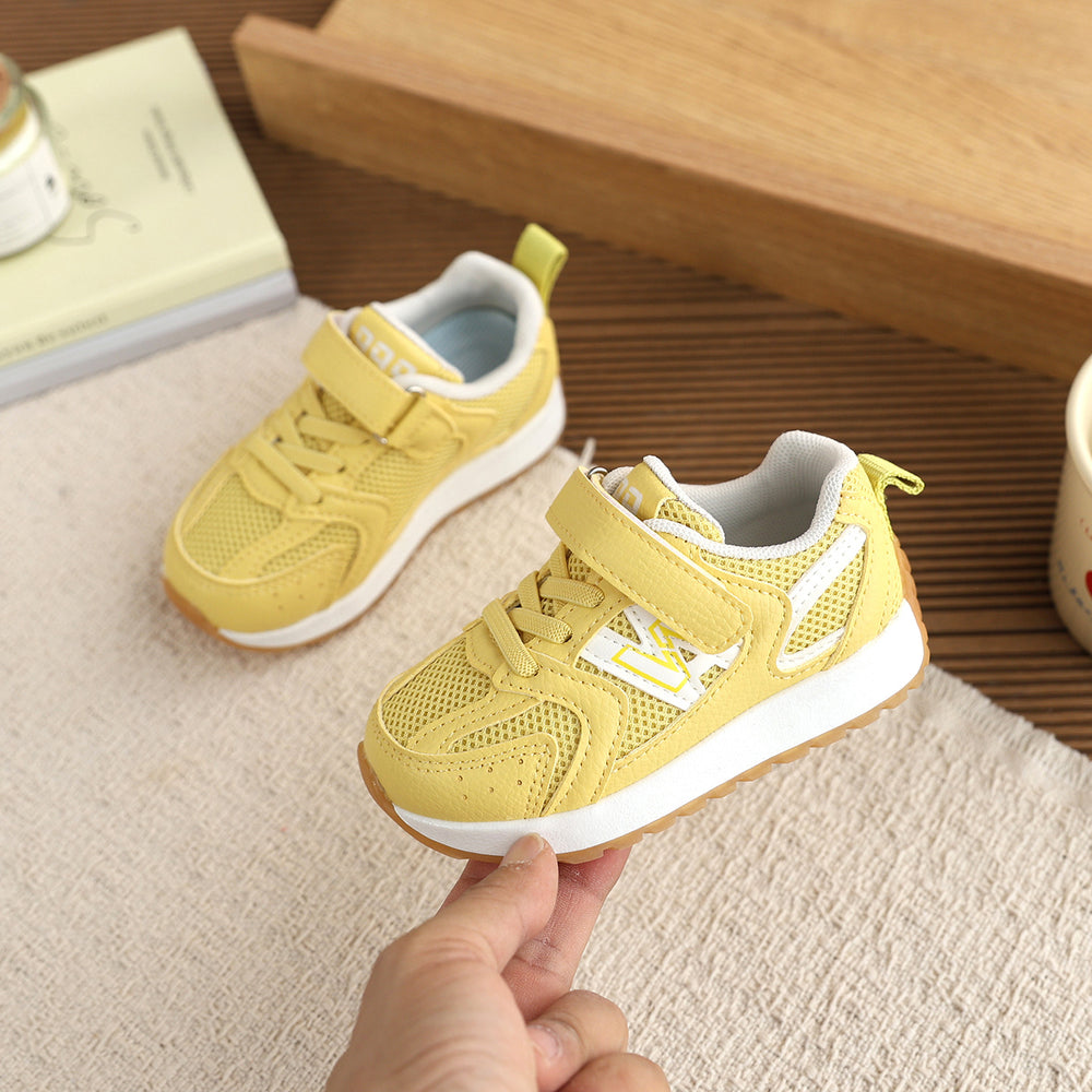 Girls' breathable first walking shoes, new korean style kids' shoes, fashionable casual sports running shoes, boys' crocs