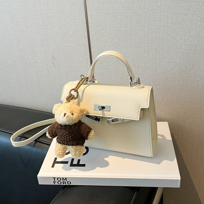 fashion small bag women's autumn and winter new travel satchel bag kelly small bag pure coloreasiest for match shoulder crossbody bag