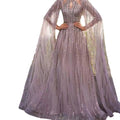 new spring/summer cross-border fashion: european and american style elegant mesh maxi dress with tassel and sequin evening gown