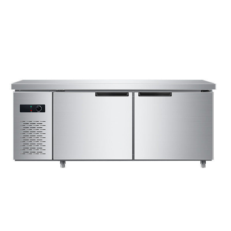 Commercial horizontal refrigerator refrigeration workbench, energy-saving fresh-keeping cabinet, frozen fresh-keeping freezer, kitchen flat freezer, operating table