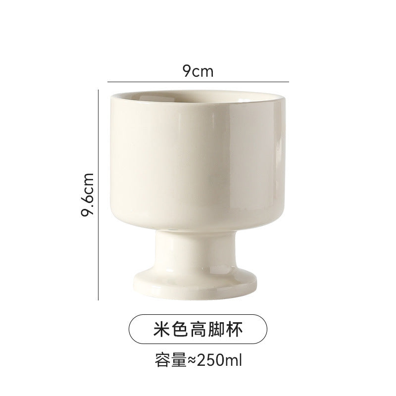 Creative underglaze ceramic mug - minimalist retro niche coffee afternoon tea fruit ceramic handle personalized water cup