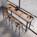 Solid wood bar table for home balcony casual small bar table high-leg table solid wood bar cabinetaccessible luxuryclassy long table