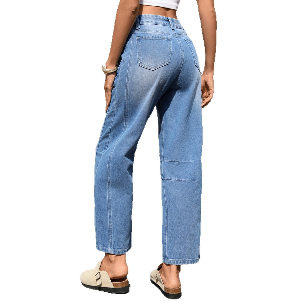 Wishfashion cross-border export women's clothing  independent station new washed loose wide-leg jeans nine-point pants