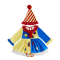 Baby girl halloween party outfit patchwork clown hat romper dress