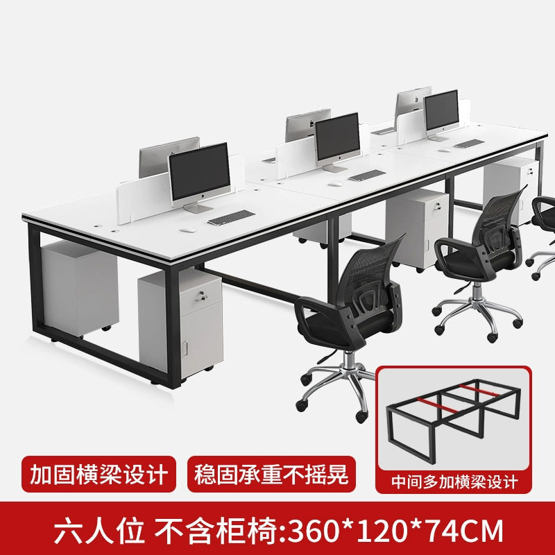 Office desk and chair set - 4, 6, or 8 seater workstation - cardboard office - minimalist modern office desk for employees