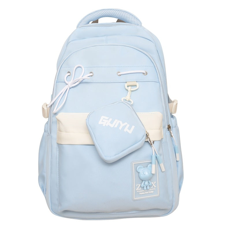 School bag, college student, high school student, large-capacity college style backpack, simple leisure sports, Korean version, couple backpack.