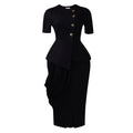 D613  foreign trade  new women's fashionable and elegant top and bodycon midi skirt two-piece african outfit