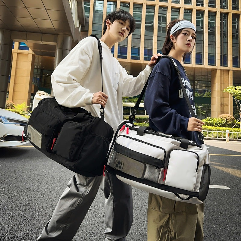 New men's and women's fitness bags, duffel bags with shoe compartments, large-capacity multi-functional storage bags, messenger portable travel bags