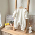 Baby spring autum clothes long sleeves double layer jumpsuit fashionable cute princess jumpsuit newborn baby girl outing clothes