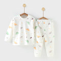Wholesale autumn/winter baby thermal underwear sets for boys and girls, pure cotton newborn infant home wear - dropshipping available